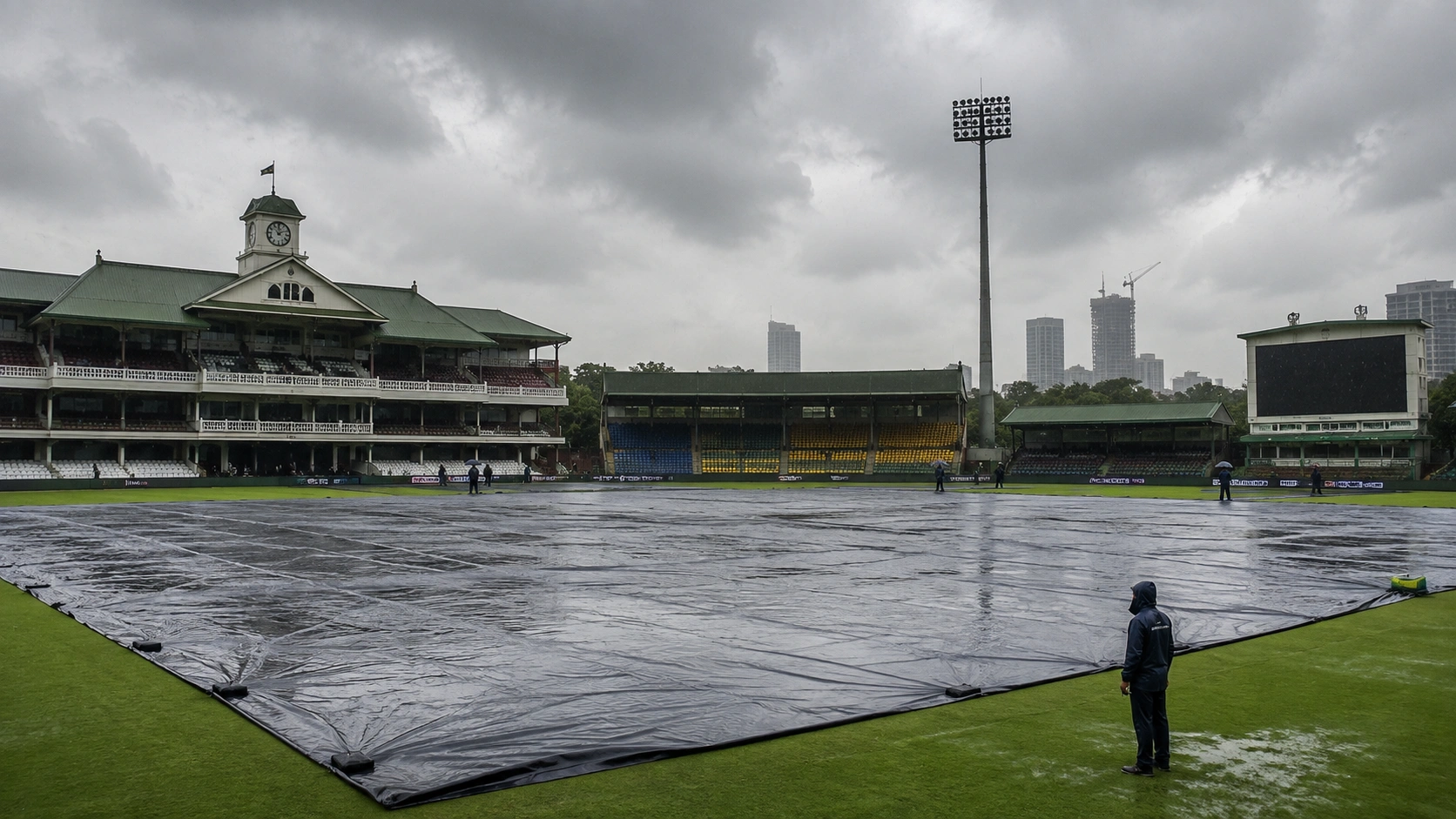 Rain break covers India vs Sri Lanka 2nd Test 2026 Colombo suspended play